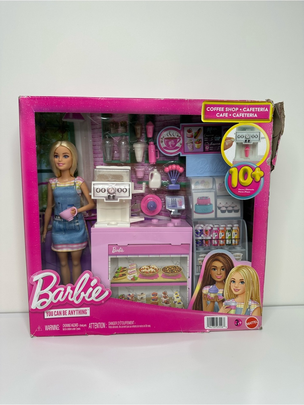 Barbie Coffee Shop Playset HXN94 Barista Doll 10+ Accessories New in Box